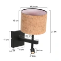 Steinhauer wall luminaire STANG E27 IP20, dimmable