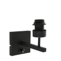 Steinhauer wall luminaire STANG 1 flame E27 IP20, black dimmable