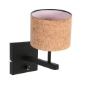 Steinhauer wall luminaire STANG 1 flame E27 IP20, black dimmable