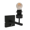 Steinhauer wall luminaire STANG 1 flame E27 IP20, black dimmable