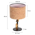 anne light & home table lamp ANIMAUX 1 flame E27 IP20, black dimmable