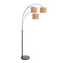 Steinhauer floor lamp SPARKLED LIGHT 3 flames E27 IP20, black dimmable