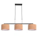 Steinhauer pendant luminaire STANG 3 flames E27 IP20, black dimmable