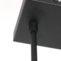 Steinhauer pendant luminaire STANG 3 flames E27 IP20, black dimmable