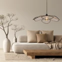 anne light & home pendant luminaire LUMAFLORA 1 flame E27 IP20, black dimmable
