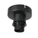 Mexlite ceiling luminaire SILURA 1 flame E27 IP20, black dimmable