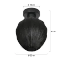 Mexlite ceiling luminaire SILURA 1 flame E27 IP20, black dimmable