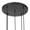 Mexlite pendant luminaire AURELIO 5 flames E27 IP20, black dimmable