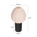 Mexlite table lamp SILURA 1 flame E27 IP20, black dimmable