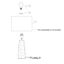 anne light & home table lamp TRAVINO E27 IP20, dimmable