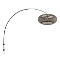 Steinhauer wall luminaire MAZE NATURAL 1 flame E27 IP20, black dimmable