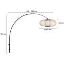 anne light & home wall luminaire SPARKLED LIGHT 1 flame E27 IP20, black dimmable