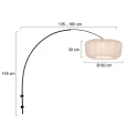 Steinhauer wall luminaire VELA LINO 1 flame E27 IP20, black dimmable