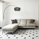 Steinhauer wall luminaire VELA LINO 1 flame E27 IP20, black dimmable