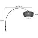 Steinhauer wall luminaire VELA LINO 1 flame E27 IP20, black dimmable