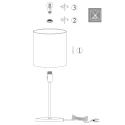 Mexlite table lamp NOOR 1 flame E27 IP20, steel dimmable