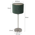 Mexlite table lamp NOOR 1 flame E27 IP20, steel dimmable
