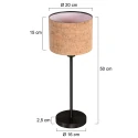 Mexlite table lamp NOOR 1 flame E27 IP20, black dimmable