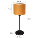 Mexlite table lamp NOOR 1 flame E27 IP20, black dimmable