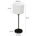 Mexlite table lamp NOOR 1 flame E27 IP20, black dimmable