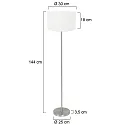 Mexlite floor lamp NOOR E27 IP20, dimmable