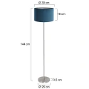 Mexlite floor lamp NOOR 1 flame E27 IP20, steel dimmable