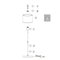 floor lamp NOOR 1 flame E27 IP20, black dimmable