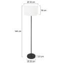 Mexlite floor lamp NOOR 1 flame E27 IP20, black dimmable