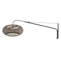 Steinhauer wall luminaire MAZE NATURAL 1 flame E27 IP20, black dimmable
