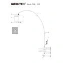Mexlite arc luminaire SOLVA 1 flame E27 IP20, black dimmable