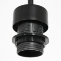 Steinhauer pendant luminaire BREEZA BEACH 1 flame E27 IP20, black dimmable