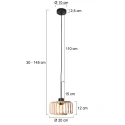 Steinhauer pendant luminaire BREEZA BEACH 1 flame E27 IP20, black dimmable