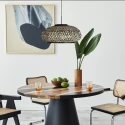 Steinhauer pendant luminaire NOX LIGHT 1 flame E27 IP20, black dimmable