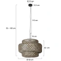 Steinhauer pendant luminaire NOX LIGHT 1 flame E27 IP20, black dimmable
