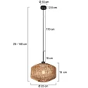 anne light & home pendant luminaire SPARKLED LIGHT E27 IP20, dimmable