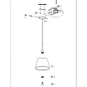 anne light & home pendant luminaire SPARKLED LIGHT E27 IP20, dimmable