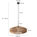 anne light & home pendant luminaire ROPEX 1 flame E27 IP20, black dimmable