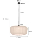 Steinhauer pendant luminaire VELA LINO 1 flame E27 IP20, black dimmable