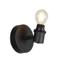 Mexlite wall luminaire SUMBA 1 flame E14 IP20, black dimmable