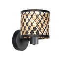 Mexlite wall luminaire SUMBA 1 flame E14 IP20, black dimmable