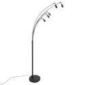 Mexlite floor lamp SUMBA 5 flames E14 IP20, black dimmable
