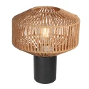 anne light & home table lamp ROPEX 1 flame E27 IP20, black dimmable