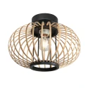 anne light & home ceiling luminaire SILVA 1 flame E27 IP20, black dimmable