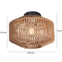 anne light & home ceiling luminaire ROPEX 1 flame E27 IP20, black dimmable