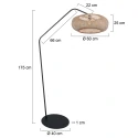 anne light & home floor lamp ZIG-ZAG E27 IP20, dimmable