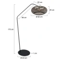 anne light & home floor lamp ZIG-ZAG E27 IP20, dimmable