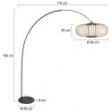 anne light & home arc luminaire CURVE 1 flame E27 IP20, black dimmable