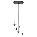 Mexlite pendant luminaire BREEZA BEACH 5 flames E27 IP20, black dimmable