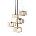 Mexlite pendant luminaire BREEZA BEACH 5 flames E27 IP20, black dimmable