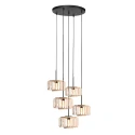 Mexlite pendant luminaire BREEZA BEACH 5 flames E27 IP20, black dimmable